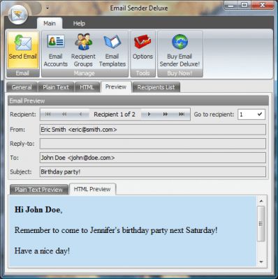 Capture d'écran de l'application Email Sender Deluxe - #3