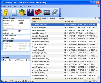 Capture d'écran de l'application Password Generator Professional - #3