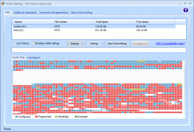 Capture d'écran de l'application Puran Defrag - #3