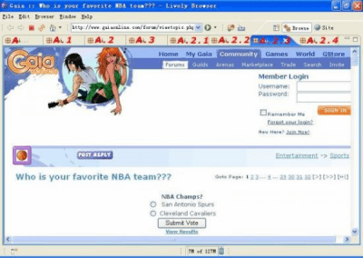 Capture d'écran de l'application Lively Browser - #2