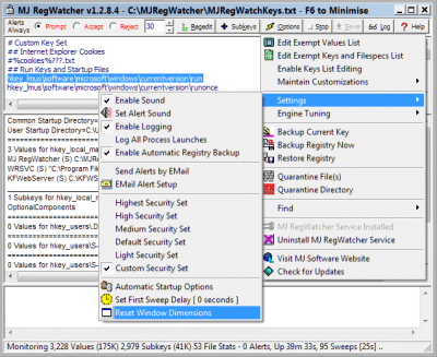Capture d'écran de l'application MJ Registry Watcher - #1