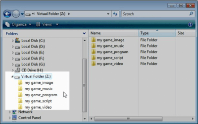 Capture d'écran de l'application Virtual Folder - #1