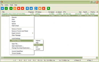 Capture d'écran de l'application Torrent Swapper - #1