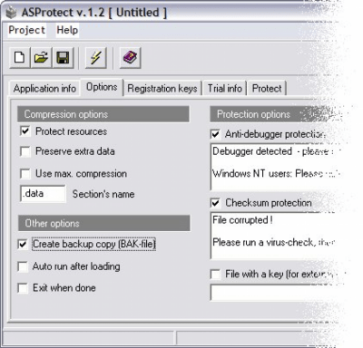 Capture d'écran de l'application ASProtect - #2