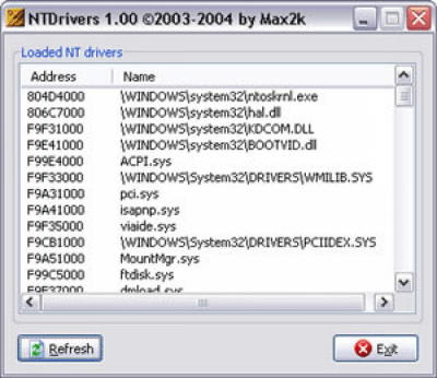 Capture d'écran de l'application NTDrivers - #1