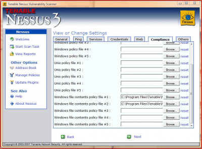 Capture d'écran de l'application Nessus pour Windows - #1