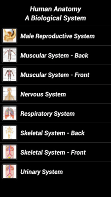 Capture d'écran de l'application Anatomie humaine - #2