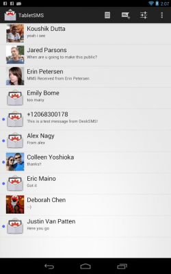 Capture d'écran de l'application TabletSMS by DeskSMS - #3