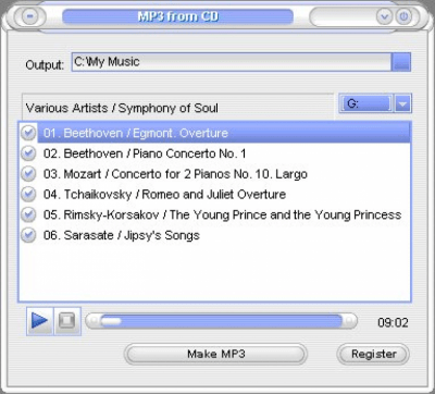 Capture d'écran de l'application Copy Audio CD - #1