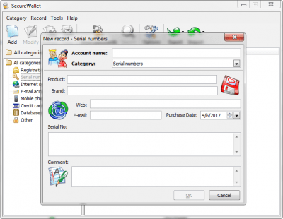 Capture d'écran de l'application SecureWallet - #3