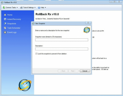 Capture d'écran de l'application Rollback RX - #3