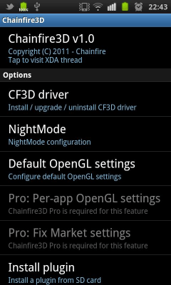 Capture d'écran de l'application [root] Chainfire3D - #3