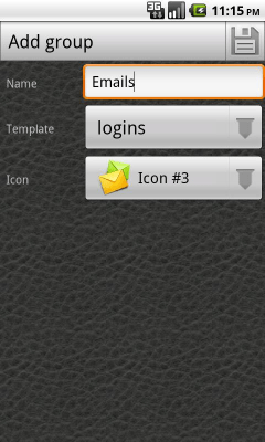 Capture d'écran de l'application Mots de passe - #4