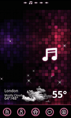 Capture d'écran de l'application pinkmusic Theme GO Launcher EX - #4