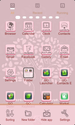 Capture d'écran de l'application Lovetree Theme GO Launcher EX - #3