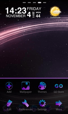 Capture d'écran de l'application Starry Light Theme GO Launcher - #6