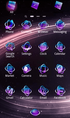 Capture d'écran de l'application Starry Light Theme GO Launcher - #7
