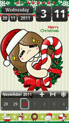 Capture d'écran de l'application Happyxmas Theme GO Launcher EX - #5