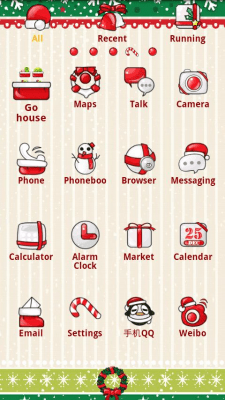 Capture d'écran de l'application Happyxmas Theme GO Launcher EX - #6