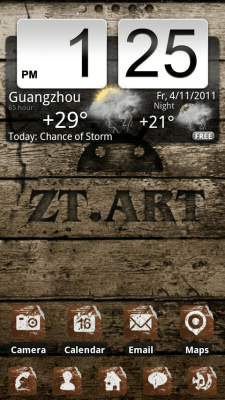 Capture d'écran de l'application ZT Wood Theme GO Launcher EX - #5