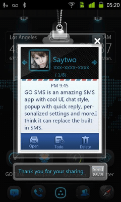 Capture d'écran de l'application GO SMS Pro IDCard Popup Theme - #2