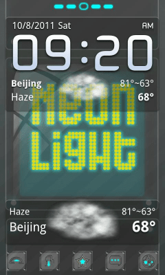 Capture d'écran de l'application Neonlight Theme GO Launcher EX - #6
