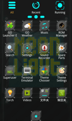 Capture d'écran de l'application Neonlight Theme GO Launcher EX - #8
