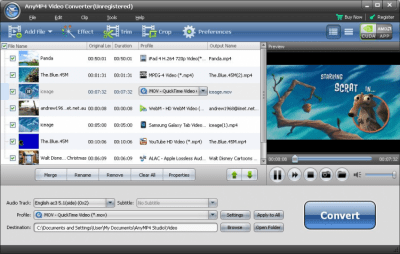 Capture d'écran de l'application AnyMP4 Video Converter - #1