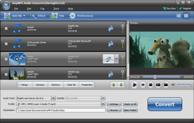 Capture d'écran de l'application AnyMP4 Audio Converter - #1