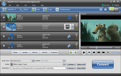 Capture d'écran de l'application AnyMP4 FLAC Converter - #1