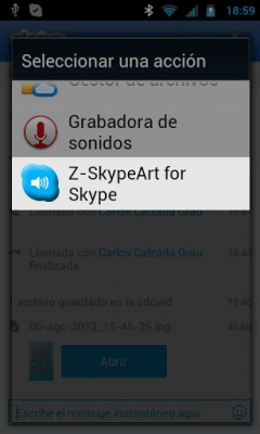 Capture d'écran de l'application Z - SkypeSound pour Skype - #3