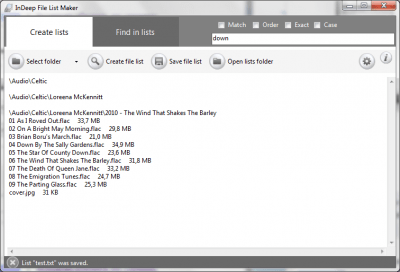 Capture d'écran de l'application InDeep File List Maker - #2