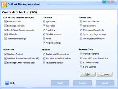 Capture d'écran de l'application Outlook Backup Assistant - #2