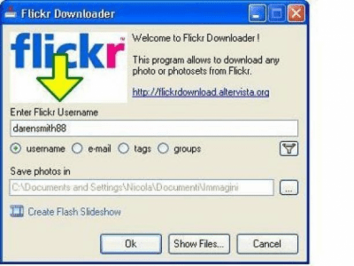 Capture d'écran de l'application Flickr Downloader - #1