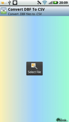 Capture d'écran de l'application DBF à CSV - #3