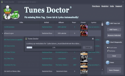 Capture d'écran de l'application TunesDoctor - #1