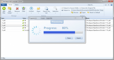 Capture d'écran de l'application We Batch PDF Unlocker - #3