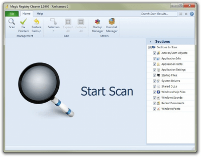 Capture d'écran de l'application Magic Registry Cleaner - #1