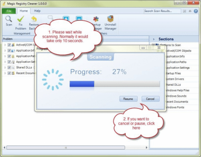 Capture d'écran de l'application Magic Registry Cleaner - #3
