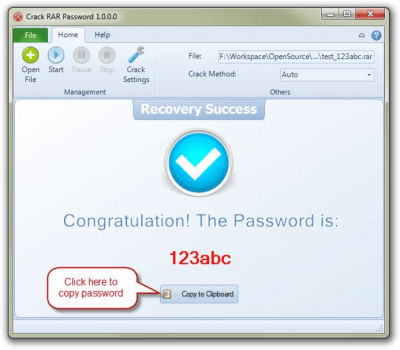 Capture d'écran de l'application Magic RAR Password Recovery - #1