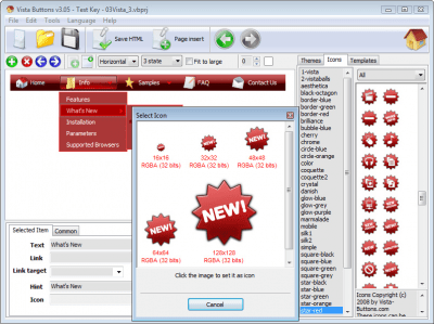 Capture d'écran de l'application Vista Buttons - #2