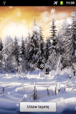 Capture d'écran de l'application Live Wallpaper Winter Forest Snowflakes - #1