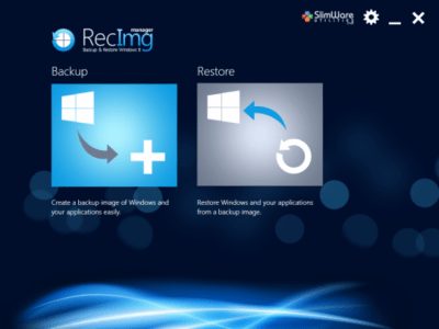 Capture d'écran de l'application RecImg Manager - #3