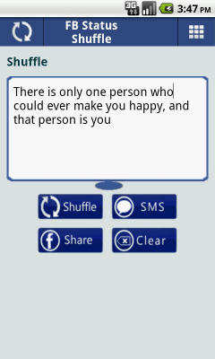 Capture d'écran de l'application FB Status Shuffle - #4