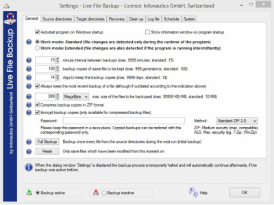 Capture d'écran de l'application Live File Backup - #6