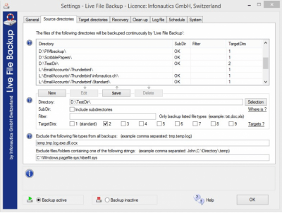 Capture d'écran de l'application Live File Backup - #7