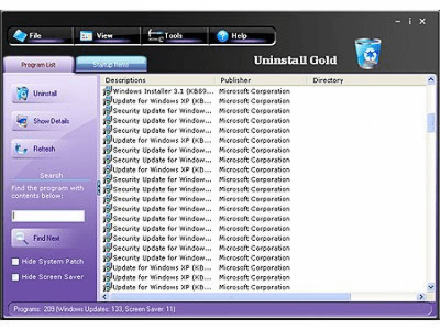 Capture d'écran de l'application Uninstall Gold - #1