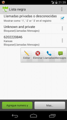 Capture d'écran de l'application Filtre d'appels et de messages - #2