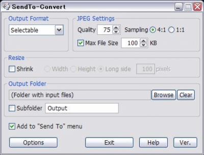 Capture d'écran de l'application SendTo-Convert Portable - #2