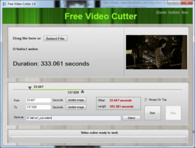 Capture d'écran de l'application Free Video Cutter - #1